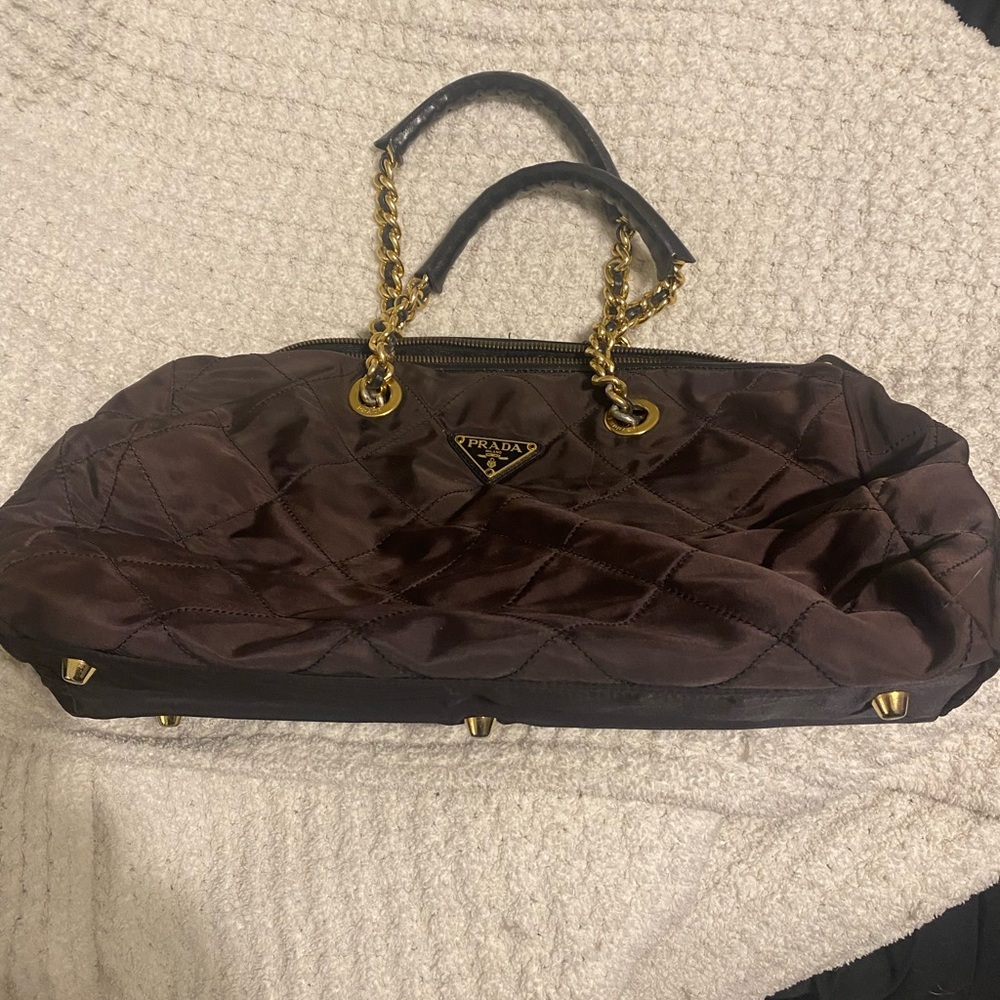 Prada Brown Quilted Women's Bag